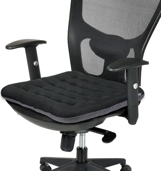 Elzusha - Cuscino ergonomico per sedia da ufficio, realizzato in rete traspirante, colore nero