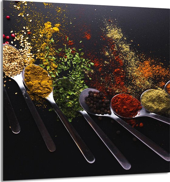 PIATTO IN VETRO PER CUCINA 60x65 Spezie