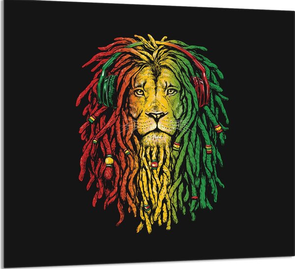 Piastrella in vetro per cucina 65x60 Lion