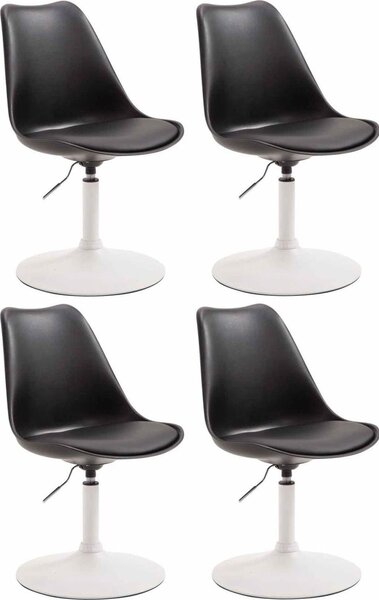 Set di quattro sedie da pranzo in plastica - Sedie da pranzo - Seduta confortevole, design moderno