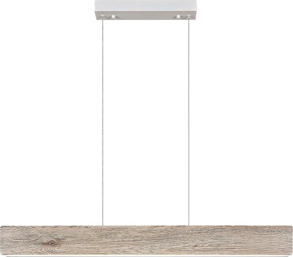 Rabalux 3091 Lampada a sospensione Cinnamon, 34W, 3000K, 1770lm-legno, marrone-bianco, bianco caldo, scandinavo, 80cm