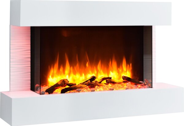 RICHEN Aidan Camino elettrico, apparecchio a parete, ventilatore, 2000 Watt, 2 livelli di riscaldamento, effetto fuoco reale, termostato, timer