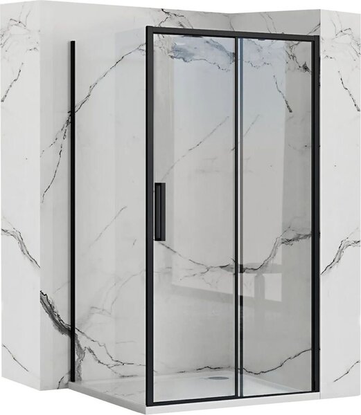 Box doccia Rea Rapid Slide Black 160x100