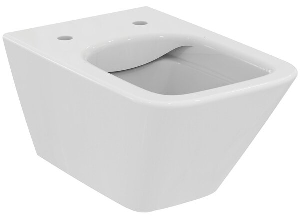 VIGOUR DERBY V3 edge WC a parete con scarico profondo, senza bordo di risciacquo e con PflektektPLUS, bianco