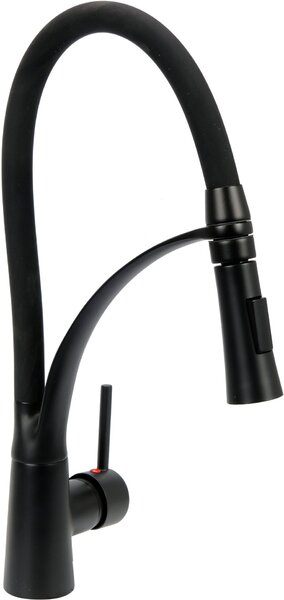 Rubinetto da cucina Flexible NOIR, nero 43cm, rubinetto acqua, rubinetto lavello, miscelatore