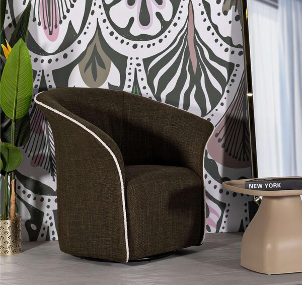 Poltrona Girevole Torino Ottanio combina comfort e design Dimensioni 70x72xh 75 cm Altezza seduta 44,5 - peso 19 kg colore Oro E Verde