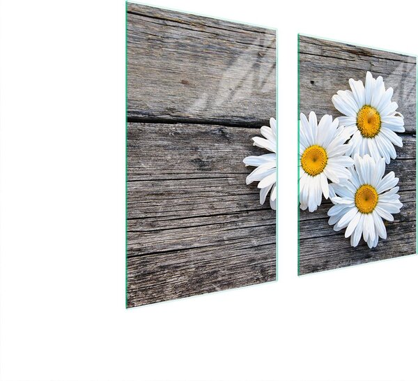 Piatto Di Protezione In Vetro Per Cucina 65X52 Daisy