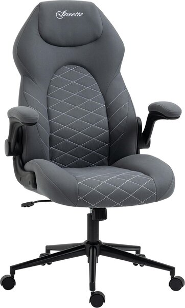 Fortuna Lai Sedia da ufficio ergonomica, sedia da scrivania con funzione oscillante, braccioli regolabili e morbido cuscino, sedia girevole per ufficio e home office