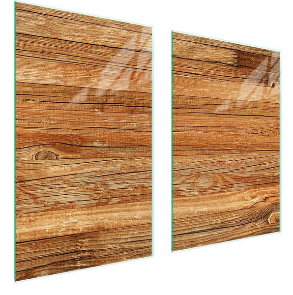 Piatto Di Protezione In Vetro Per Cucina 65X52 Legno