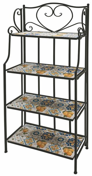 Siena Garden Prato Scaffale Angolare In Ferro Con Effetto Mosaico – 140 Cm – Multicolore