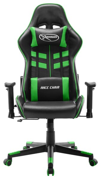 VidaXL Sedia da gioco in ecopelle nera e verde