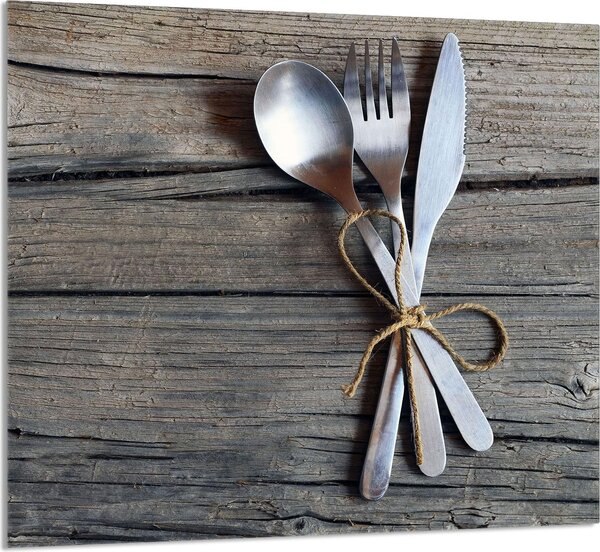 PIATTO IN VETRO PER CUCINA 65x60 Posate