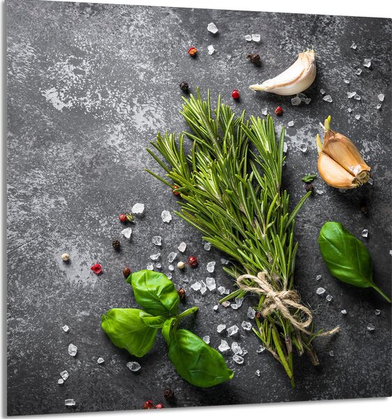 PIATTO IN VETRO PER CUCINA 60x65 Spezie