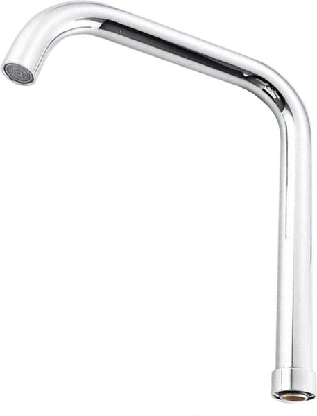 INF Rubinetto da cucina in acciaio inox - Tubo a J con tappo in ottone