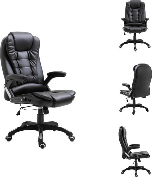 VidaXL Sedia da ufficio in Pelle finta nera - Sedie da ufficio