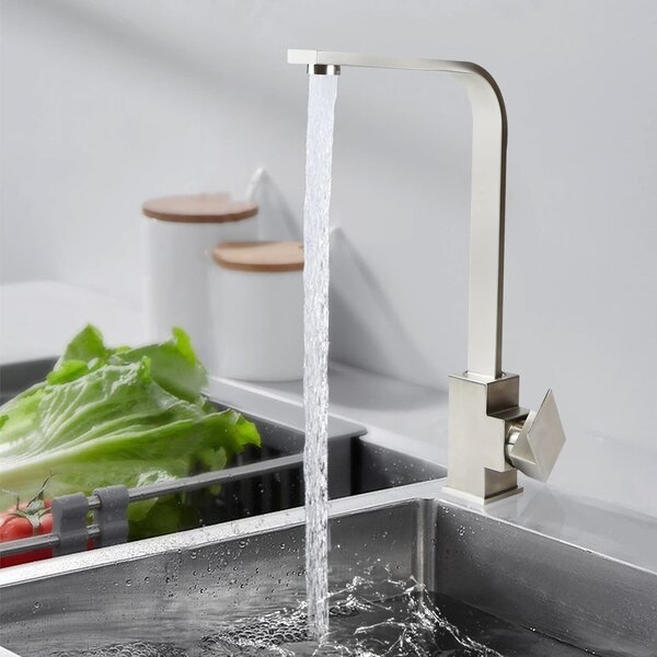 ZMH Rubinetto da cucina Rubinetto da cucina ad alta pressione in acciaio inox 360° girevole rubinetto lavello a una maniglia