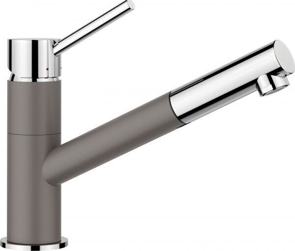 BLANCO KANO-S miscelatore da cucina a bassa pressione grigio vulcanico/cromo tubo flessibile spray