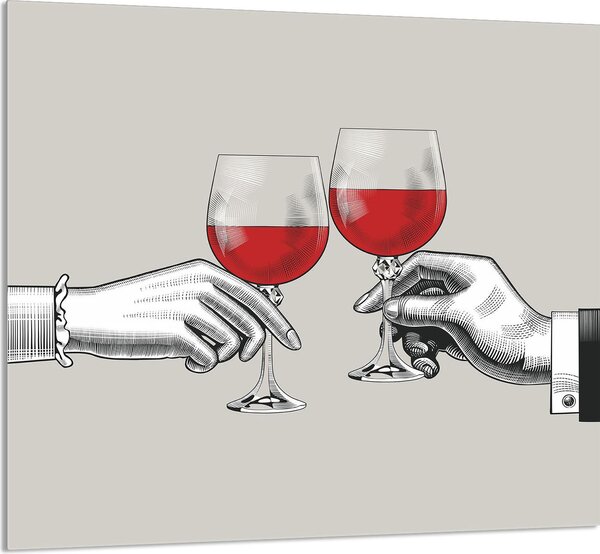 PIATTO IN VETRO PER CUCINA 65x60 Vino