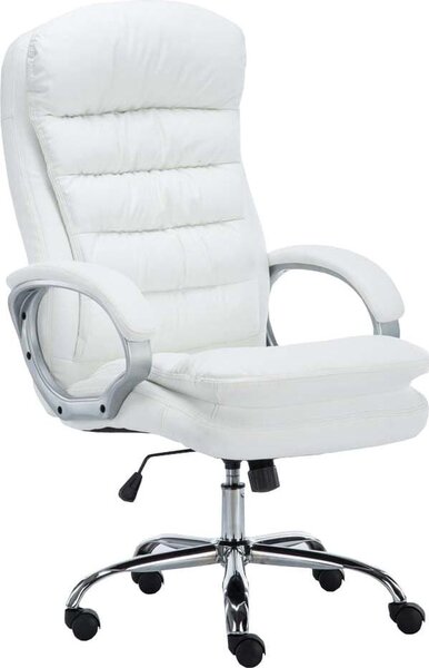 Sedia da ufficio XXL - Sedia da ufficio confortevole, design ergonomico e apprendimento artificiale di alta qualità. Colore: bianco