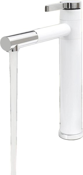 Rubinetto per lavabo, orientabile a 360°, portata 2 GPM, installazione monoforo, classe A rame, altezza 297 mm