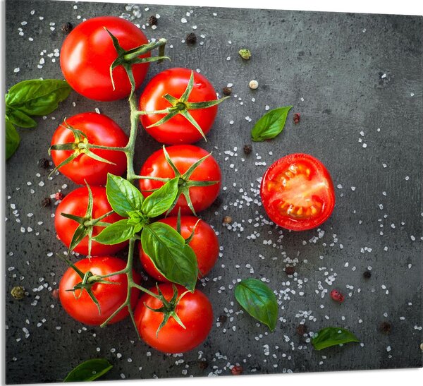 PIATTO IN VETRO PER CUCINA 65x60 Pomodoro