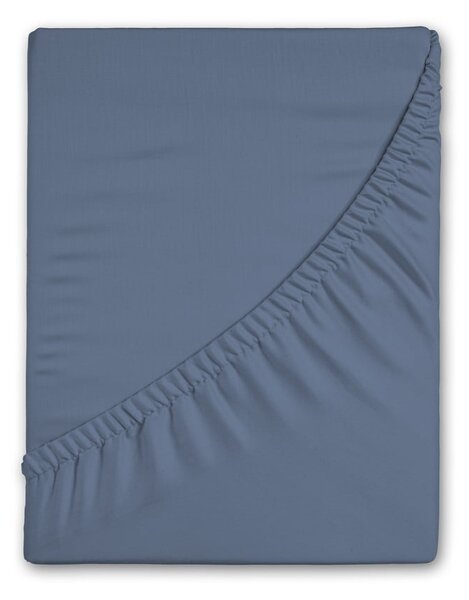 Lenzuolo con angoli blu in flanella 90x200 cm – Good Morning