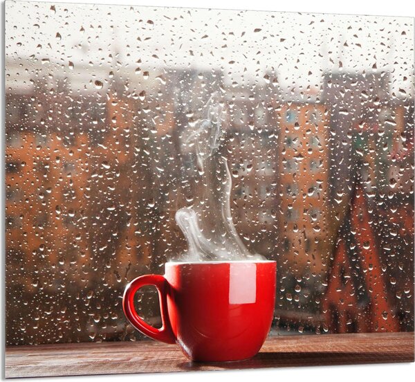 PIATTO IN VETRO PER CUCINA 65x60 Caffè