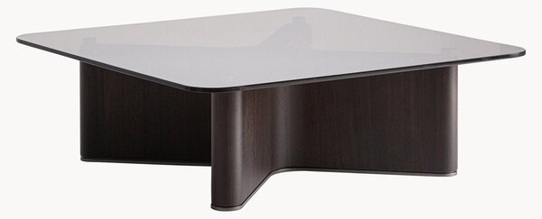 Tavolino da salotto in legno di frassino con piano in vetro Bransby