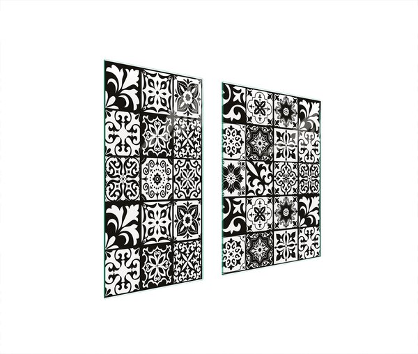 Piastre copri fornelli 2 pezzi 75x52 Copri piano cottura in Vetroceramica tagliere in vetro pezzo di mosaico