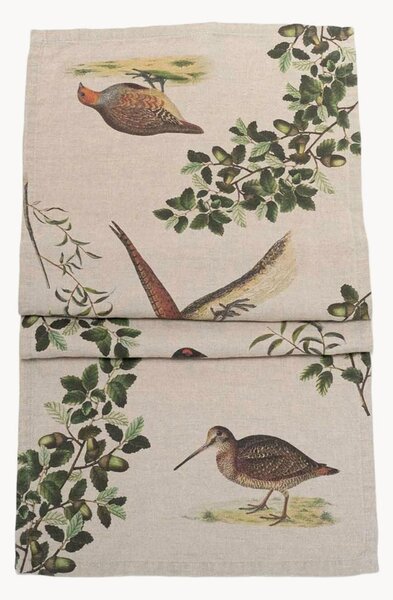 Runner da tavolo in lino Forest Birds