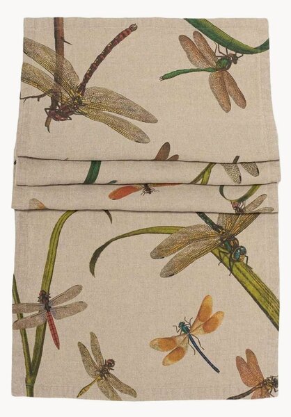 Runner da tavolo in lino Lakeside Dragonflies