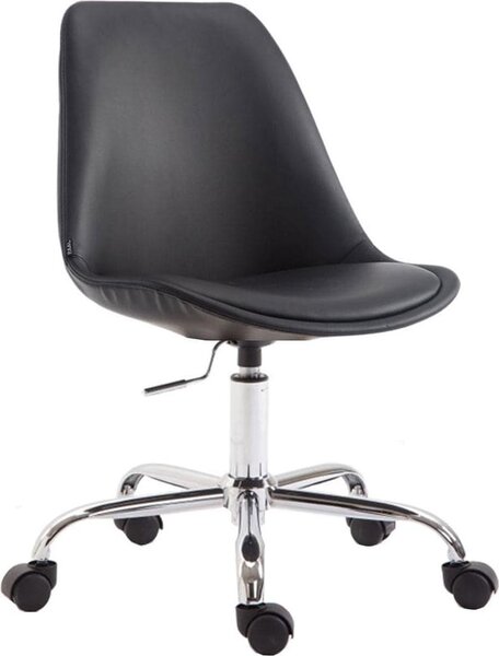 Sedia da ufficio in Pelle finta - Sedia da ufficio - Design ergonomico e regolabile in altezza. Colore: nero