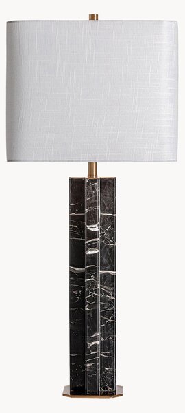 Lampada da tavolo grande in marmo fatta a mano Null