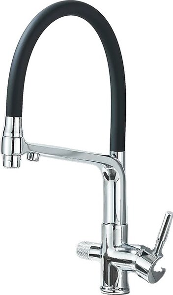 Rubinetto da cucina, funzione spray estraibile, rotazione di 360 gradi, cromo