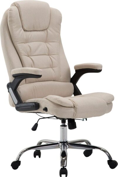 Sedia da ufficio XL - Sedia da ufficio ergonomica - Massimo comfort e sostegno | Colore: crema