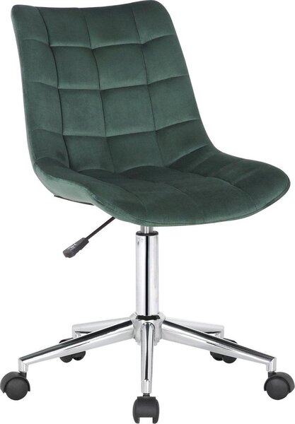 Sedia da ufficio in velluto - Sedia da ufficio ergonomica - Funzione regolabile in altezza e girevole | Colore: Verde