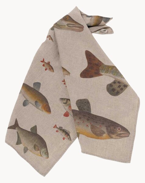 Set di 2 strofinacci in lino Freshwater Fish
