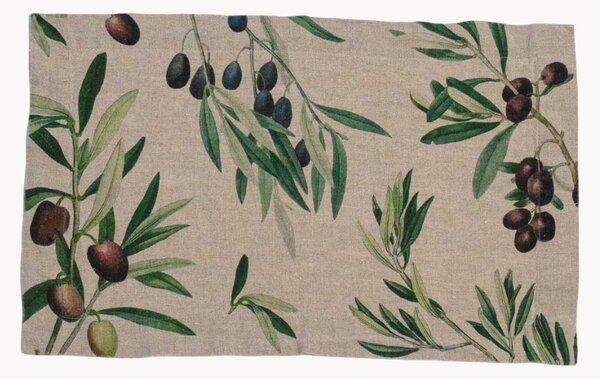 Set di 2 tovagliette in lino Olives