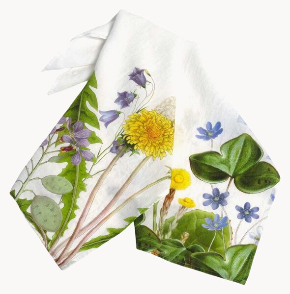 Set di 2 strofinacci in lino Field Flowers