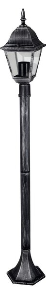Lanterna Arkadia nera in alluminio su piantana altezza 112 cm