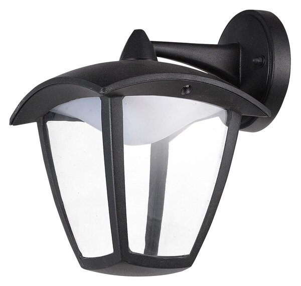 Lanterna LED Selene a muro per esterno in alluminio pressofuso Nero 7W con braccio superiore o inferiore - Braccio superiore