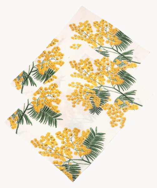 Set di 2 tovagliette americane in lino Mimosas
