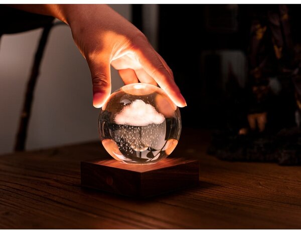 Decorazione luminosa marrone scuro con ricarica USB Amber – Gingko