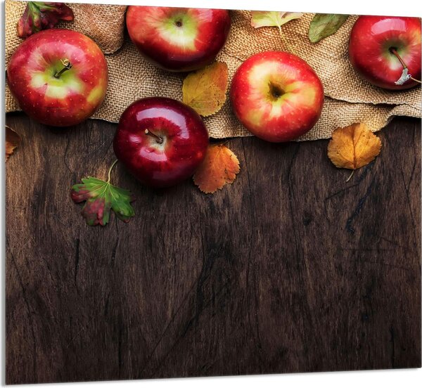 PIATTO IN VETRO PER CUCINA 65x60 mele