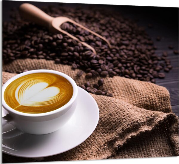 PIATTO IN VETRO PER CUCINA 65x60 Caffè