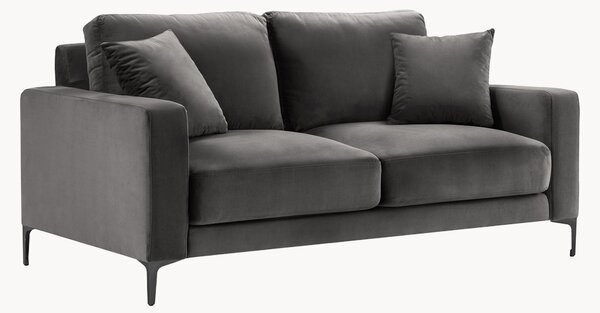 Divano 2 posti effetto velluto Venus, larg. 158 cm