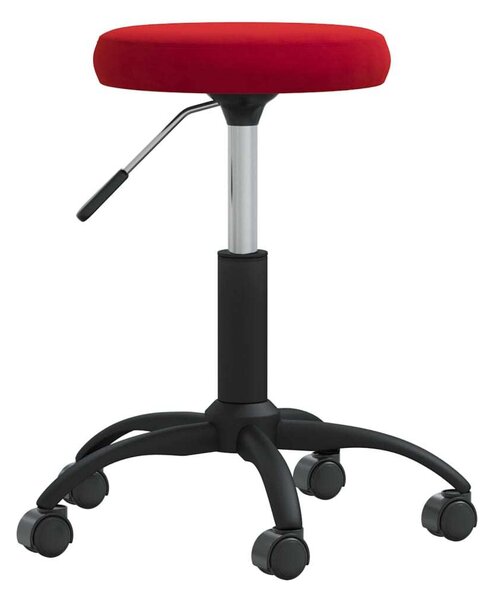 VidaXL Sedia da ufficio girevole in velluto rosso vino