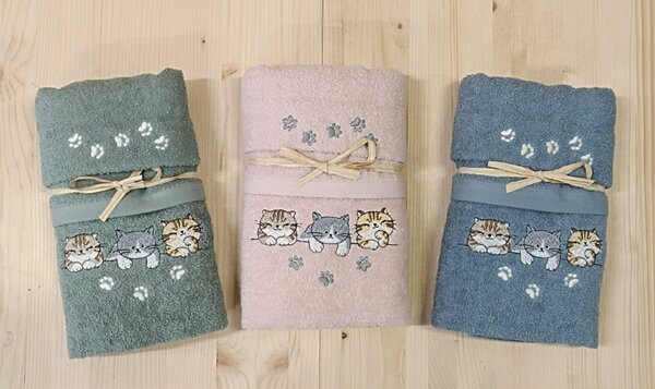 Set regalo di 2 pz asciugamani in spugna MIGDU30 40x60 cm + 50x100 cm