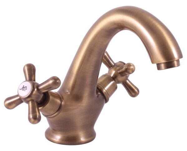 Slezák-RAV Miscelatore per lavabo Slezák RAV Morava Retro MK128SM Colore: ottone vecchio, Dimensione: 1/2''