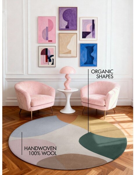 Tappeto rotondo in lana tessuto a mano ø 200 cm Hackney Clarissa – Ted Baker